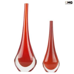 Vase Viper - Carmine - Sommerso - Original Murano Glass OMG 8 Vase Viper - Carmine - Sommerso - Original Murano Glass OMG -Life Store vase red original murano glass omg venetian viper2
