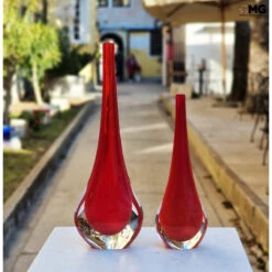 Vase Viper - Carmine - Sommerso - Original Murano Glass OMG 9 Vase Viper - Carmine - Sommerso - Original Murano Glass OMG -Life Store vase red original murano glass omg venetian viper3