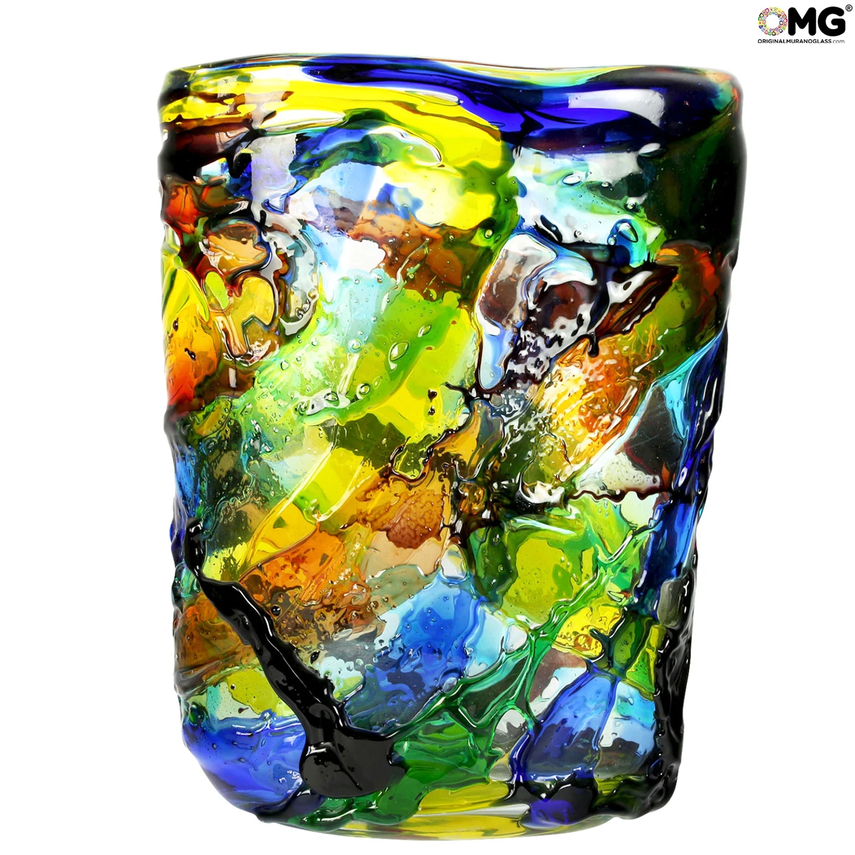Sbruffi Vase Blown - Rainbow - Original Murano Glass OMG - Image 4