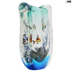Vase Aquarium - With Tropical Fish - Original Murano Glass OMG -Life Store vase sommerso aquarium original murano glass omg venetian gift2