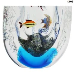 Vase Aquarium - With Tropical Fish - Original Murano Glass OMG -Life Store vase sommerso aquarium original murano glass omg venetian gift4