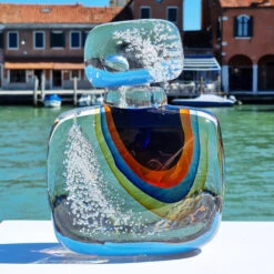 Bottle Lagoon Sommerso - Original Murano Glass OMG 17 Bottle Lagoon Sommerso - Original Murano Glass OMG -Life Store vase sommerso original murano glass omg14