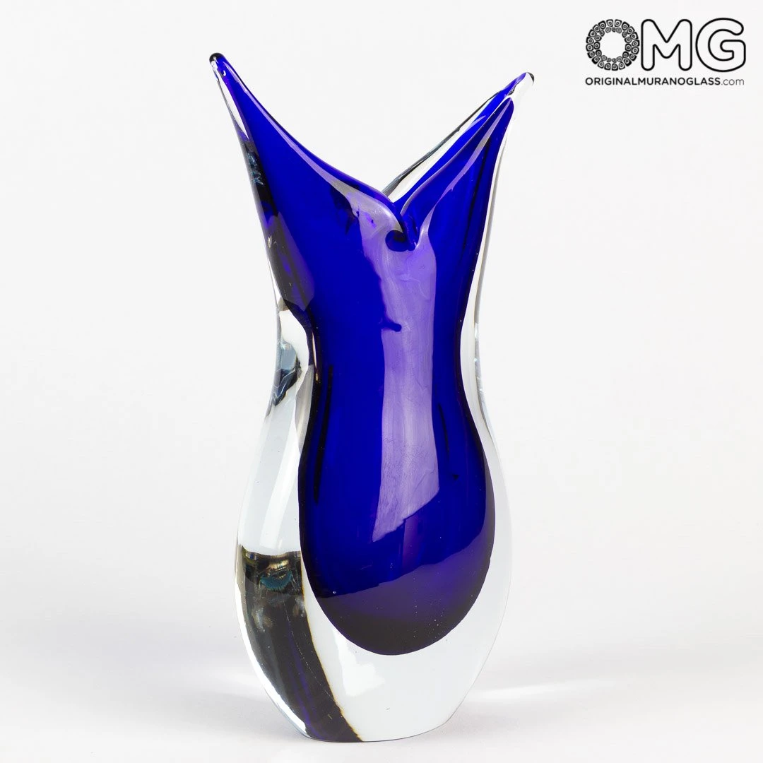 Vase Swallow - Blue Sommerso - Original Murano Glass OMG 4 Vase Swallow - Blue Sommerso - Original Murano Glass OMG - Image 2