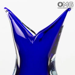 Vase Swallow - Blue Sommerso - Original Murano Glass OMG 10 Vase Swallow - Blue Sommerso - Original Murano Glass OMG -Life Store vase sparrow sommerso blue original murano glass 4