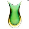Vase Swallow - Green Amber Sommerso - Original Murano Glass OMG -Life Store vase swallow green amber original murano glass omg