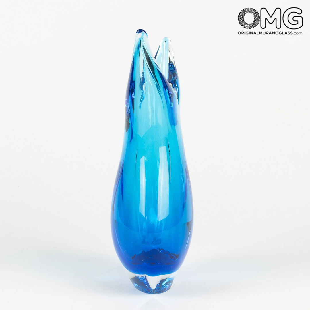 Vase Swallow - Cyan Sommerso - Original Murano Glass OMG 5 Vase Swallow - Cyan Sommerso - Original Murano Glass OMG - Image 3
