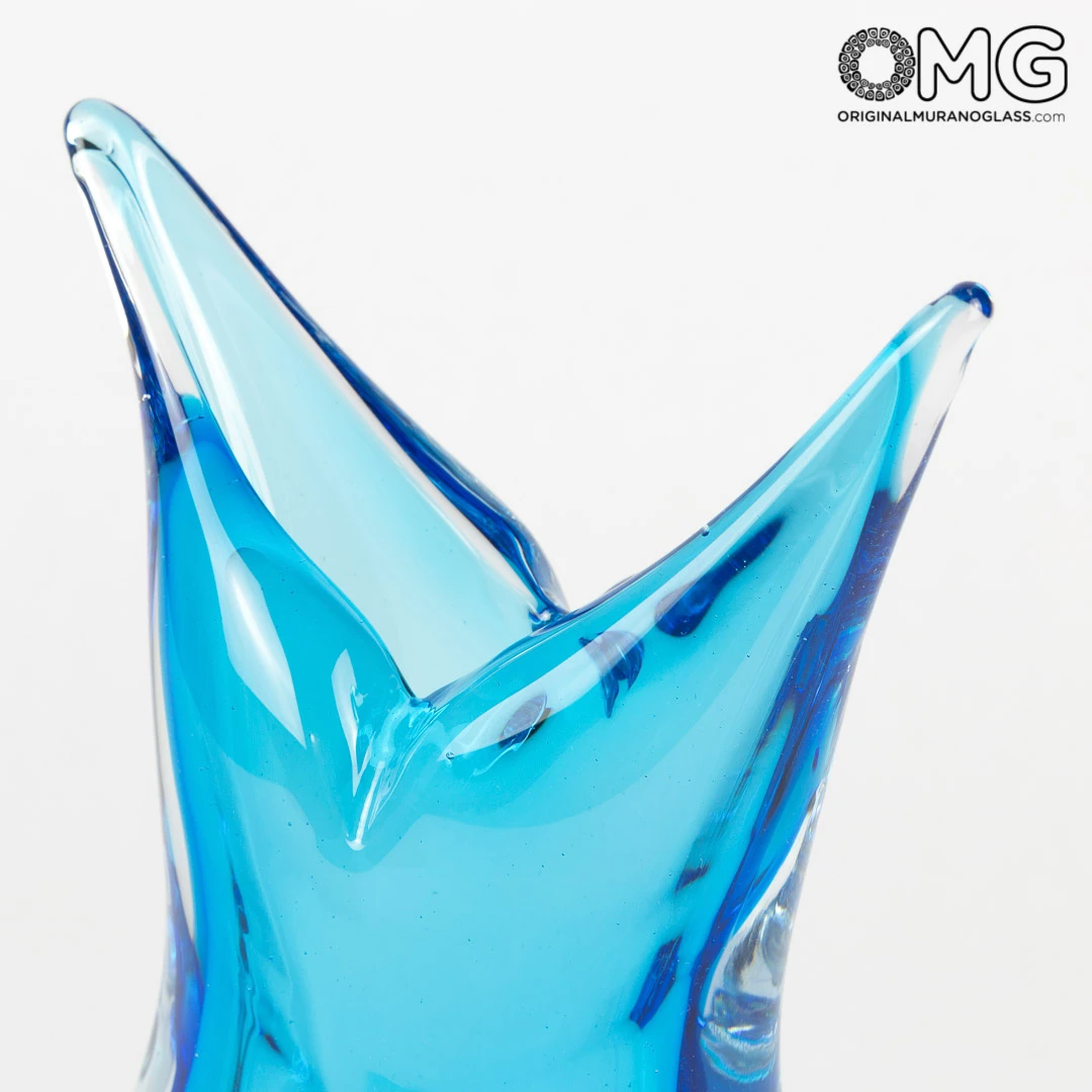 Vase Swallow - Cyan Sommerso - Original Murano Glass OMG 6 Vase Swallow - Cyan Sommerso - Original Murano Glass OMG - Image 4