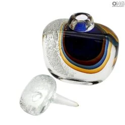 Bottle Laguna Blue Sommerso Murano Glass -Life Store vase venetian glass murano glass omg 99007