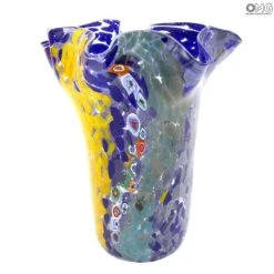 Vase Rainbow - Blue - Original Murano Glass OMG -Life Store vase venetian glass murano glass omg 9909