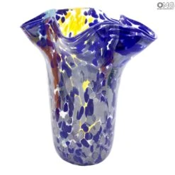 Vase Rainbow - Blue - Original Murano Glass OMG -Life Store vase venetian glass murano glass omg 9910