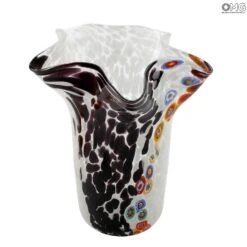 Vase Rainbow - White - Original Murano Glass OMG -Life Store vase venetian glass murano glass omg 9913