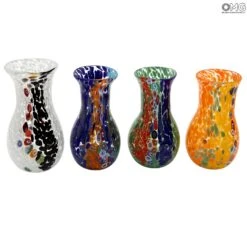 Vase Bottle Rainbow - Orange - Original Murano Glass OMG -Life Store vase venetian glass murano glass omg 9927