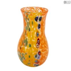 Vase Bottle Rainbow - Orange - Original Murano Glass OMG -Life Store vase venetian glass murano glass omg 9934