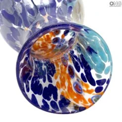 Vase Bottle Rainbow - Blue - Original Murano Glass OMG -Life Store vase venetian glass murano glass omg 9940