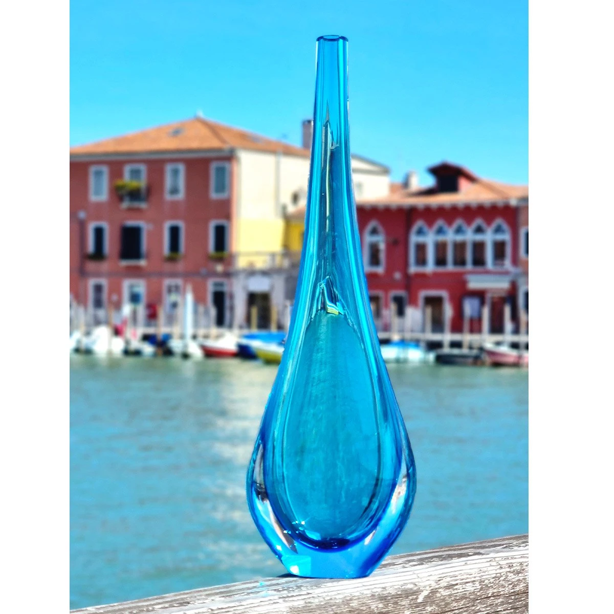 Vase Viper - Light Blue - Sommerso - Original Murano Glass OMG 7 Vase Viper - Light Blue - Sommerso - Original Murano Glass OMG - Image 5