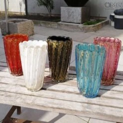 Lotus Vase - Light Blue - Original Murano Glass OMG -Life Store vases murano glass esterna