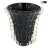 Vase Vulcano Black - Gold - Original Murano Glass OMG -Life Store vasi black gold
