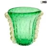 Vase Vulcano Green - Gold - Original Murano Glass OMG 1 Vase Vulcano Green - Gold - Original Murano Glass OMG -Life Store vasi green gold