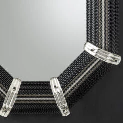 Black Night - Wall Venetian Mirror - Murano Glass -Life Store venetian mirror murano glass omg murano specchio 333