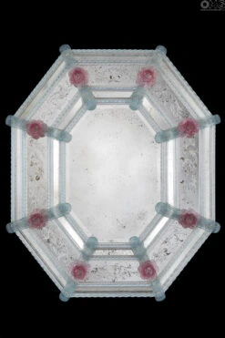 Andrea - Azzurro - Wall Venetian Mirror - Murano Glass