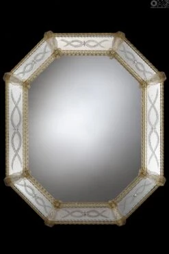 Farsetti - Amber - Wall Venetian Mirror - Murano Glass