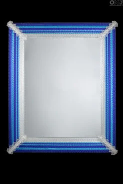 Fondaco - Blue - Wall Venetian Mirror - Murano Glass