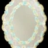 Fiorenza - Venetian Mirror - Light Blue Flowers -Life Store venetian mirror specchio fiorenza original murano glass