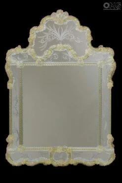Ca Zanardi - Wall Venetian Mirror - Murano Glass And Gold 24carats