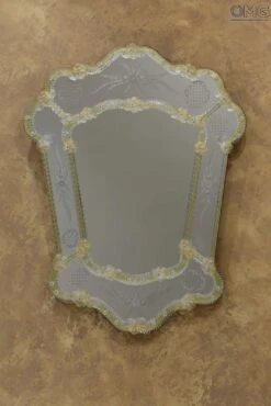 Filippo - Wall Venetian Mirror - Murano Glass And Gold 24carats -Life Store venetian mirror specchio original murano glass omg02 01