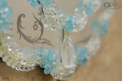 Fiorenza - Venetian Mirror - Light Blue Flowers 11 Fiorenza - Venetian Mirror - Light Blue Flowers -Life Store venetian mirror specchio original murano glass omg04 04