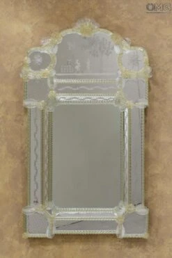 Amore - Wall Venetian Mirror - Murano Glass And Gold 24carats -Life Store venetian mirror specchio original murano glass omg06 01