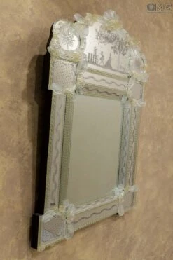 Amore - Wall Venetian Mirror - Murano Glass And Gold 24carats -Life Store venetian mirror specchio original murano glass omg06 02