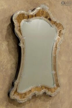 Venexiana El Conte - Wall Venetian Mirror - Amber And Gold 24 Carats -Life Store venetian mirror specchio original murano glass omg10 02