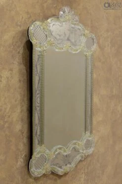 Ca Franchetti - Wall Venetian Mirror - Murano Glass And Gold 24carats -Life Store venetian mirror specchio original murano glass omg11 02