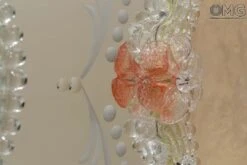 Fiorenza - Venetian Mirror - Pink Flowers -Life Store venetian mirror specchio original murano glass omg12 05