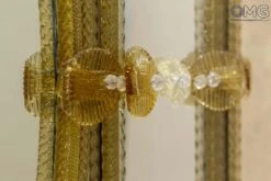 Pompei - Venetian Mirror With Amber Murano Glass -Life Store venetian mirror specchio original murano glass omg14 04