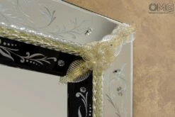 Doge - Venetian Mirror - Luxury With Black Mirror Engraved -Life Store venetian mirror specchio original murano glass omg15 04