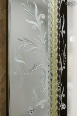 Doge - Venetian Mirror - Luxury With Black Mirror Engraved -Life Store venetian mirror specchio original murano glass omg15 05