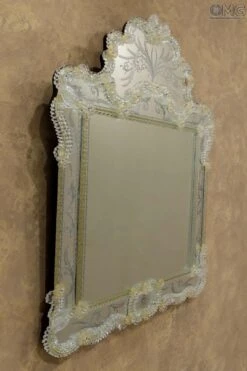 Ca Zanardi - Wall Venetian Mirror - Murano Glass And Gold 24carats -Life Store venetian mirror specchio original murano glass omg18 02