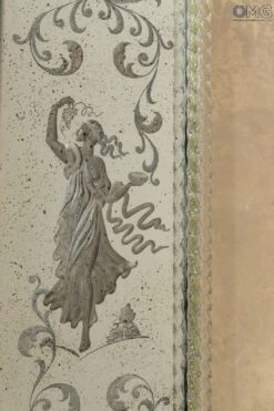 Four Seasons - Wall Venetian Mirror - Engraved With Murano Glass 14 Four Seasons - Wall Venetian Mirror - Engraved With Murano Glass -Life Store venetian mirror specchio original murano glass omg21 04