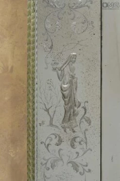 Four Seasons - Wall Venetian Mirror - Engraved With Murano Glass 15 Four Seasons - Wall Venetian Mirror - Engraved With Murano Glass -Life Store venetian mirror specchio original murano glass omg21 05