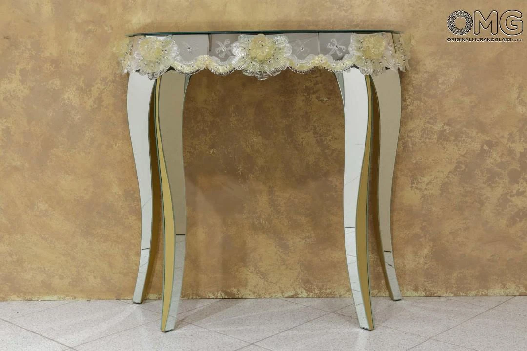 Table Console Regina Venetian Mirror - Murano Glass 4 Table Console Regina Venetian Mirror - Murano Glass - Image 3