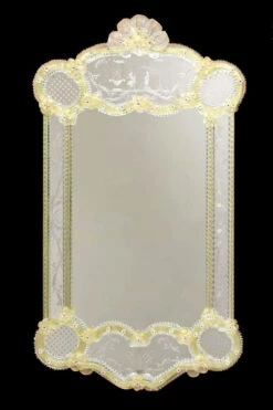 Ca Franchetti - Wall Venetian Mirror - Murano Glass And Gold 24carats