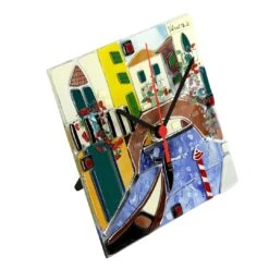 Table Clock Venetian View - Original Murano Glass OMG -Life Store view venetian glass murano glass omg 9261