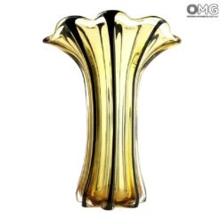 Flower Vase - Amber - Original Murano Glass OMG