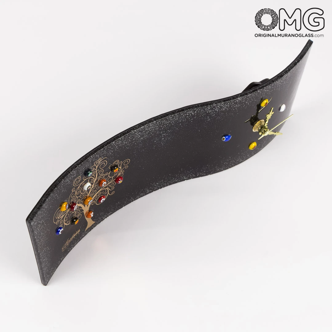 Table Clock Stripe - The Tree Of Life - Original Murano Glass OMG 5 Table Clock Stripe - The Tree Of Life - Original Murano Glass OMG - Image 3