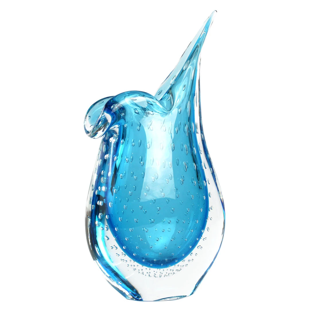Vase Fify Baleton - Light Blue Sommerso - Original Murano Glass OMG 3 Vase Fify Baleton - Light Blue Sommerso - Original Murano Glass OMG