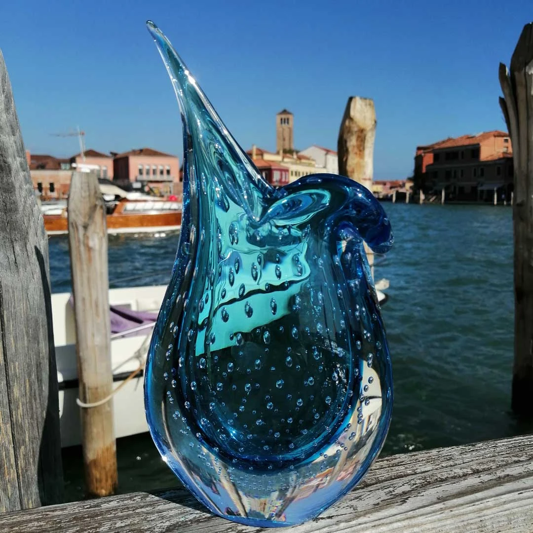Vase Fify Baleton - Light Blue Sommerso - Original Murano Glass OMG 8 Vase Fify Baleton - Light Blue Sommerso - Original Murano Glass OMG - Image 6