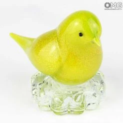 Yellow Sparrow - Glass Sculpture - Original Murano Glass OMG -Life Store yellow bird murano glass 3